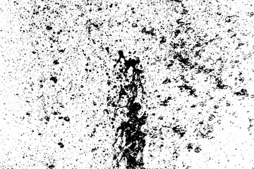 Black paint stains overlay vector texture. Ink blots isolated on white background.