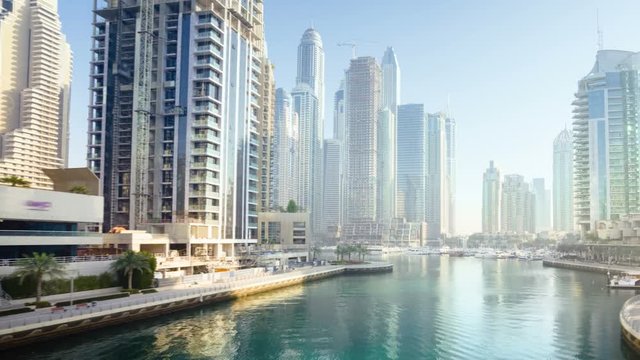 morning hyperlapse, Dubai Marina, UAE