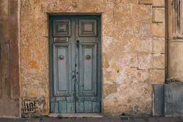 Maltese old blue door, Malta