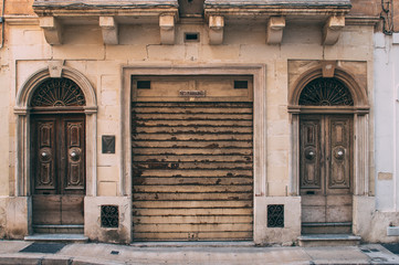 Maltese traditional house, street view, Malta