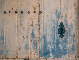 Old door with different paint, use as natural background