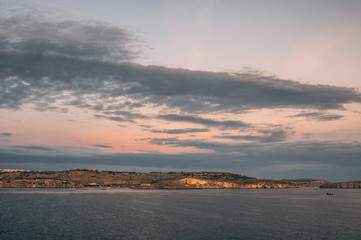 Fototapeta premium View to St. Pauls Bay from Qawra, Malta