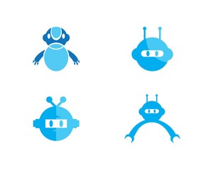 Robot logo vector