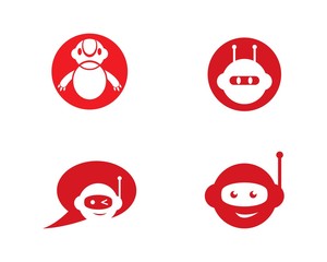 Robot logo vector