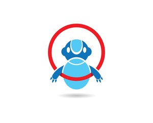 Robot logo vector