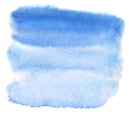 Watercolor handmade colorful abstract background illustration with blue color. Wedding stationary, greeting cards, invitations, wallpapers, logos, business cards, texture.