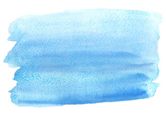 Watercolor hand drawn water / sky blue background / texture illustration 