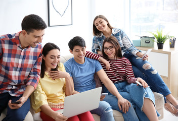 Team of young marketing managers indoors