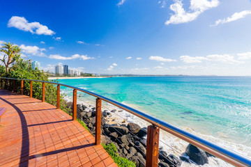 Obraz na płótnie Canvas Coolangatta beach looking back to Kirra Beach on Queensland's Gold Coast in Australia