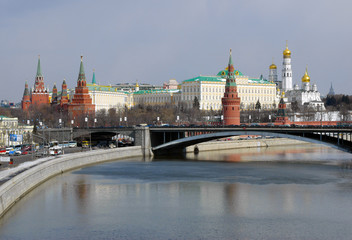 Moscow Kremlin and Moscow river