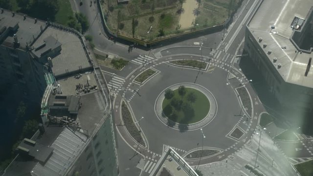 View of Milan from the top floor of a skyscraper Palazzo Lombardia
