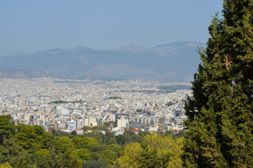 Fototapeta na wymiar athens ancient greece panorama city