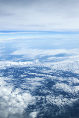 blue sky with clouds closeup. blue sky background