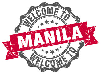 Manila round ribbon seal