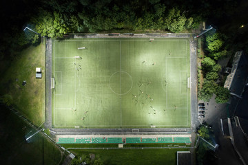 Football field from height - 208546874