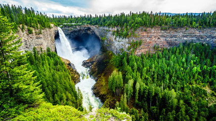 Helmcken Falls in Wells Gray Provincial park British Columbia, Canada with the falls at peak volume...