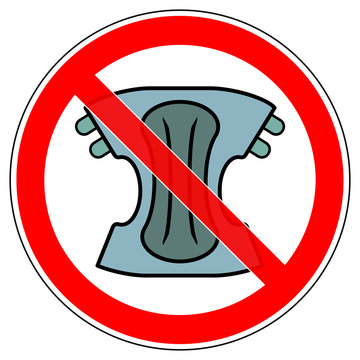 srr369 SignRoundRed - Verstopfungsgefahr: Windeln verboten / Windelfrei - english: diapers prohibited / do not litter - please use a trash can - xxl g6192