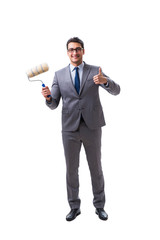 Fototapeta premium Businessman painter isolated on white background