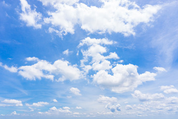 Nature background.Soft cloud in the blue sky on a sunny day.