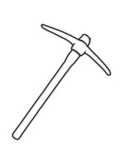 kontur pickaxe spitzhacke abbauen bergbau hammer axt werkzeug bergarbeiter