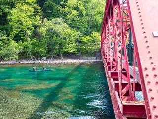 支笏湖　支笏洞爺国立公園　山線鉄橋