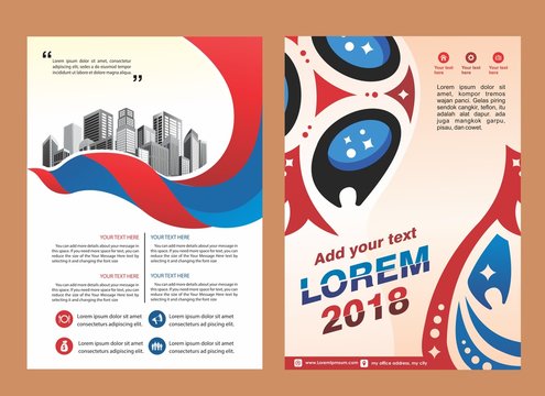 cover, brochure, flyer, template design for sport, trend 2018