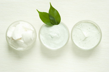 moisturizers, top view