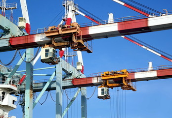 Detail View of Container Loading Cranes