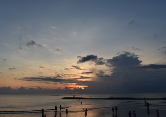 Obraz na płótnie Canvas bali sea sunset