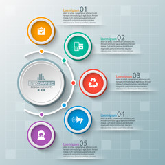 Abstract 3D Paper Infographics