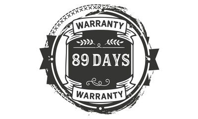 Fototapeta premium 89 days black warranty icon stamp