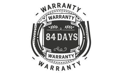 Fototapeta premium 84 days black warranty icon stamp
