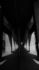 perspective between buildings, black and white - 208562805