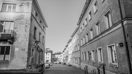 Warsaw. Old City. black and white - 208562827