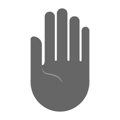 STOP HAND gesture. TOUCHING symbol. Vector icon