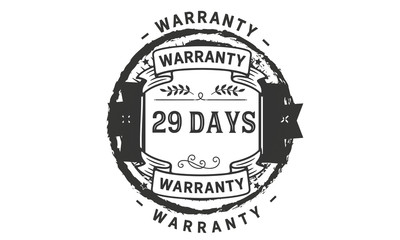 Fototapeta premium 29 days warranty icon stamp
