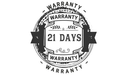21 days warranty icon stamp