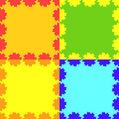 Obraz premium Set of bright seamless abstract patterns. Can be used as frames or for framing text.