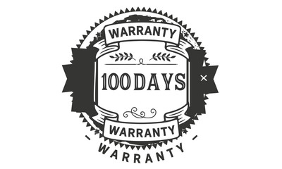 Obraz premium 100 days warranty icon stamp