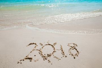 New Year 2018 at beach