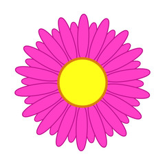 Abstract simple flower with pink petals