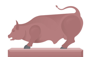 Vector Illustration of the Charging Bull.