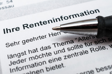 Fototapeta premium Renteninformation