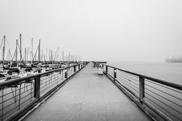 Misty Pier at Dawn