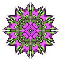 floral ornament. Vector illustration. For the interior design, printing, web and textile