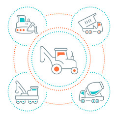 Website Banner and Landing Page of Heavy Equipment.