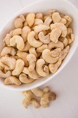 close up of cashew nuts
