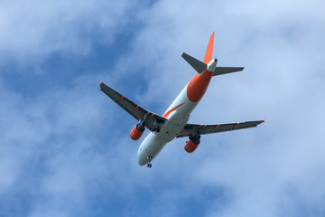 Plane flying in the sky