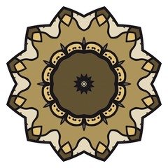 Decorative flower mandala design. Vector round pattern. Coloring. Design for greeting card, invitation, tattoo.