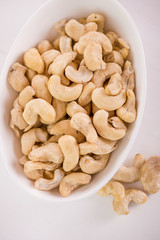 close up of cashew nuts